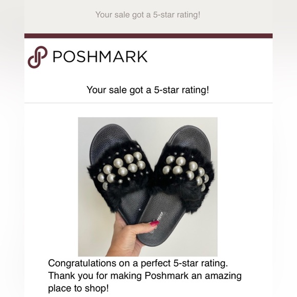 Black Slides Faux Fur and Pearl sandals NWT size 10 - Picture 6 of 9